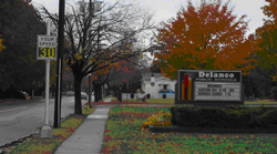 A speed monitor sign in Delanco