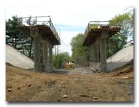 I-280 eastbound existing bridge deck has been removed photo