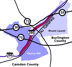 I-295 Pavement Improvements Map