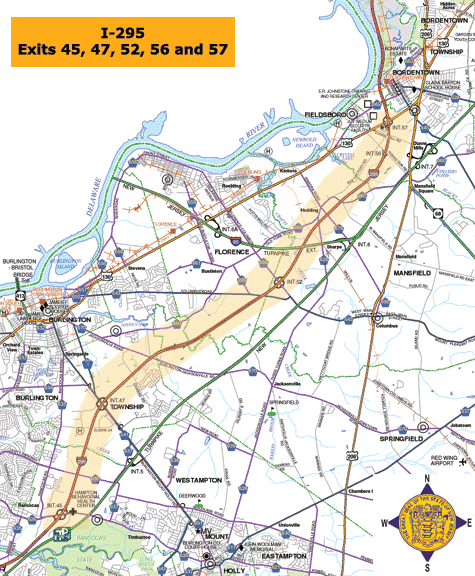 I-295 project location map