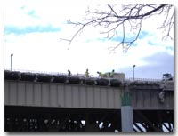 demolished deck and parapet photo