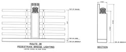 pedestrian bridge lighting drawing