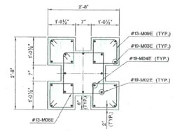 world trade center monument cross section drawing