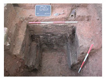 Profile views of excavated privy at 23 Seaman Avenue