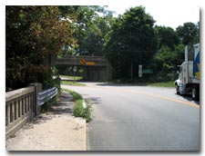 This view is of Route 183 looking south from the bridge over the New Jersey Transit railroad tracks photo.